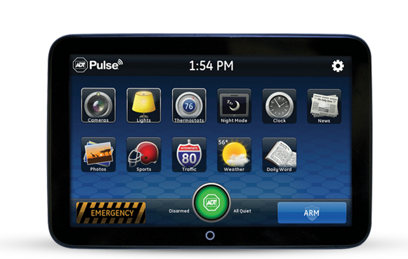 Home automation systems touchscreen